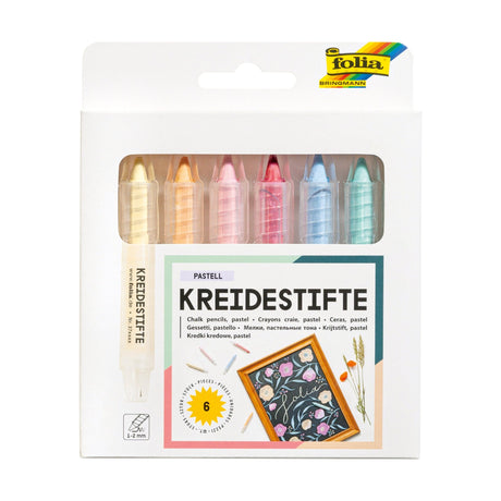 FOLIA | Krijt | Pastel Chalk Pencils (6) - Le CirQue Conceptstore
