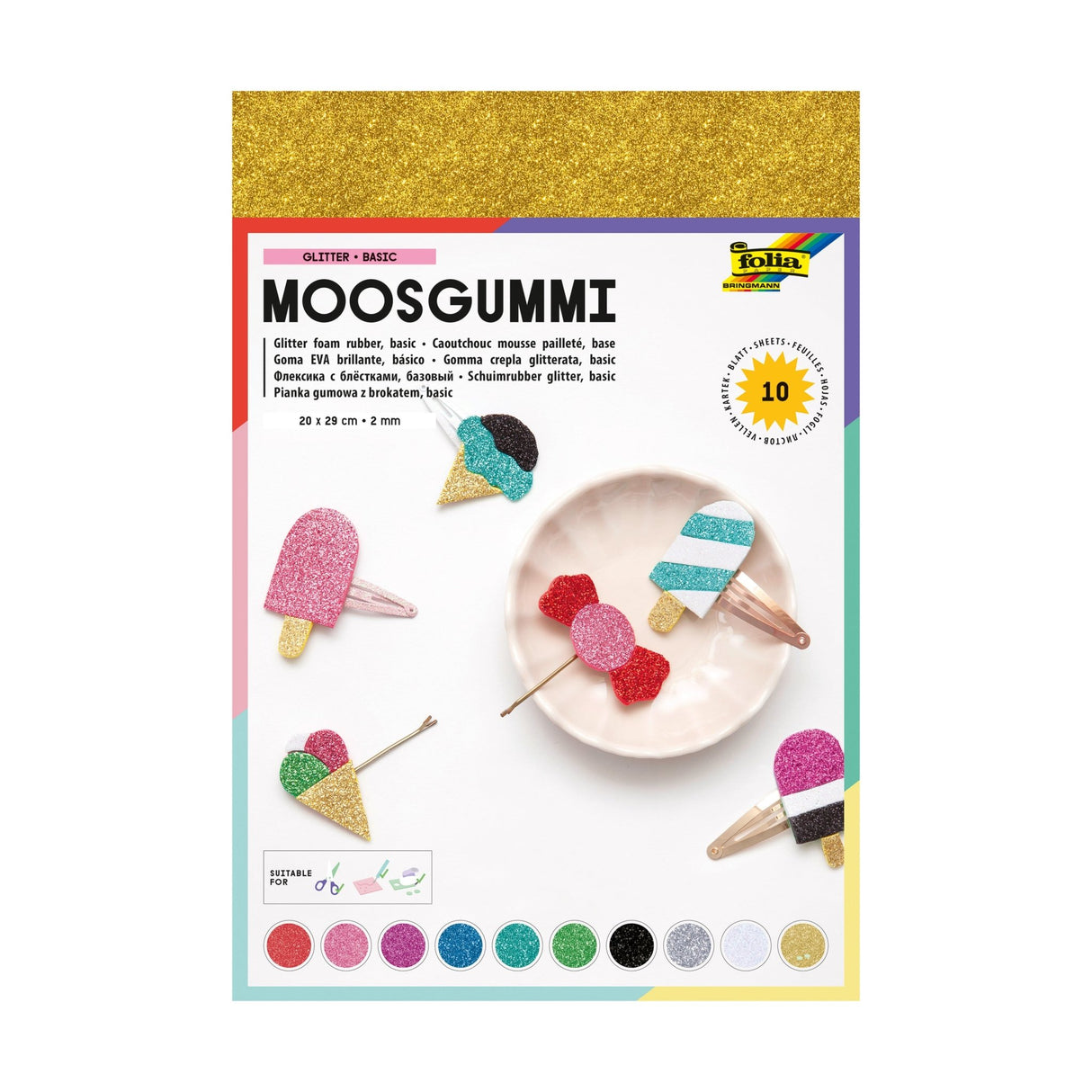 FOLIA | Papier | Moosgummi Glitter - Le CirQue Conceptstore