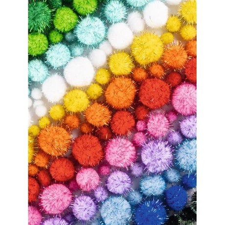 FOLIA | Pompons | Glitter Rainbow (300g) - Le CirQue Conceptstore