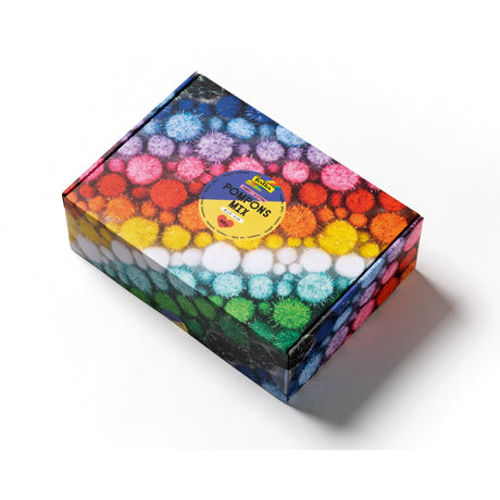 FOLIA | Pompons | Glitter Rainbow (300g) - Le CirQue Conceptstore