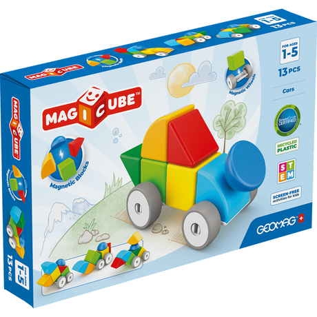 GEOMAG | Magnetische Stapelblokken Cars (13stuks) 1+ - Le CirQue Conceptstore
