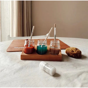 GRENNN | Verfpot Houder incl. 3 Potjes + Kwastjes - Le CirQue Conceptstore