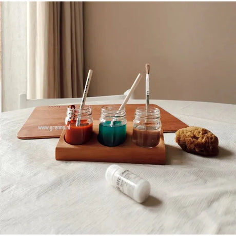 GRENNN | Verfpot Houder incl. 3 Potjes + Kwastjes - Le CirQue Conceptstore