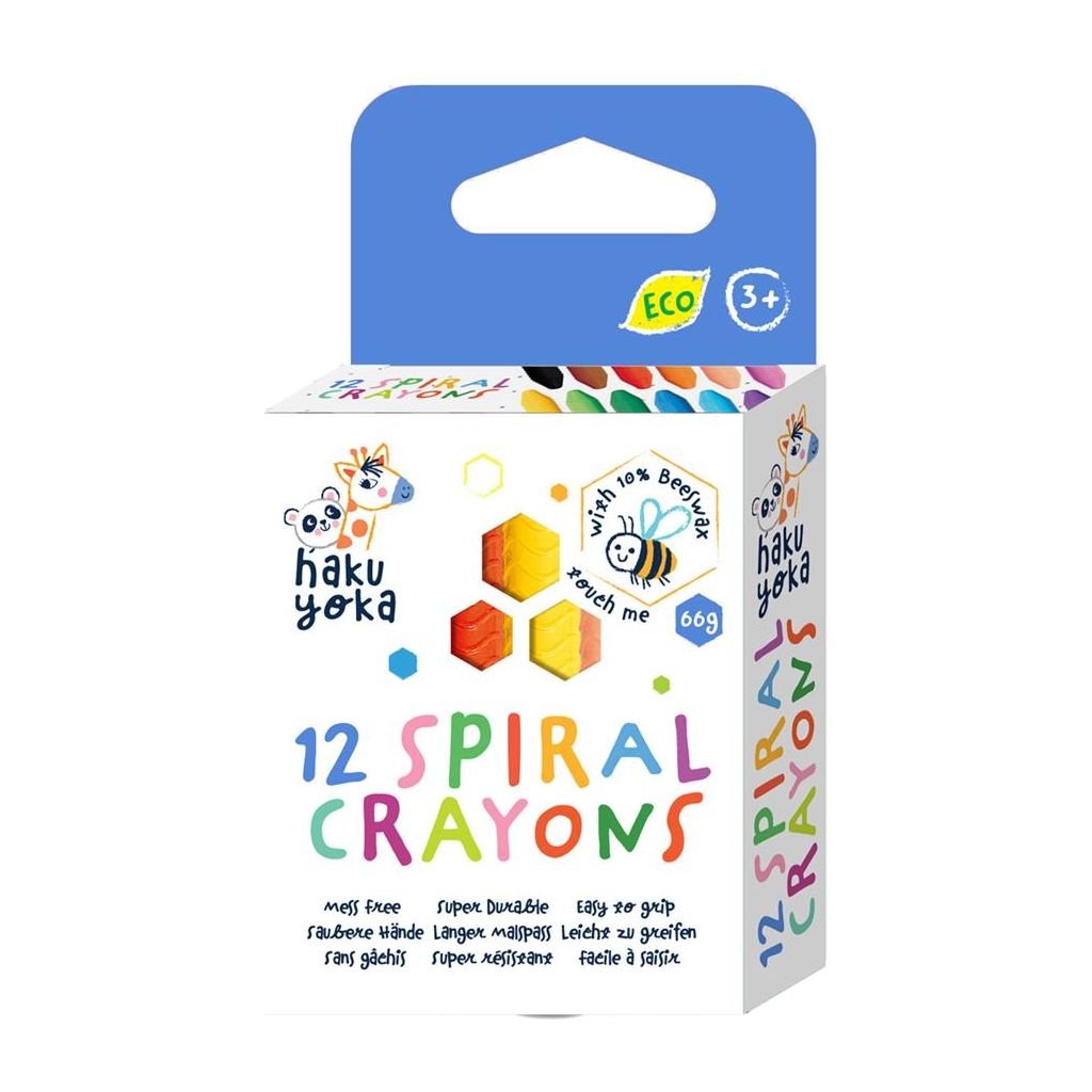 HAKU YOKA - Waskrijtjes Spiraal (12stuks) 3+ - Le CirQue Conceptstore