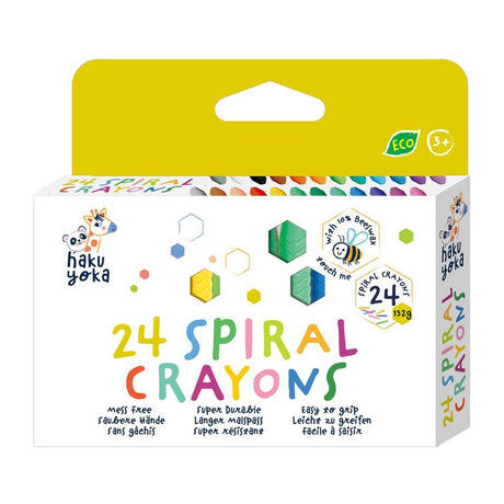 HAKU YOKA - Waskrijtjes Spiraal (24stuks) 3+ - Le CirQue Conceptstore