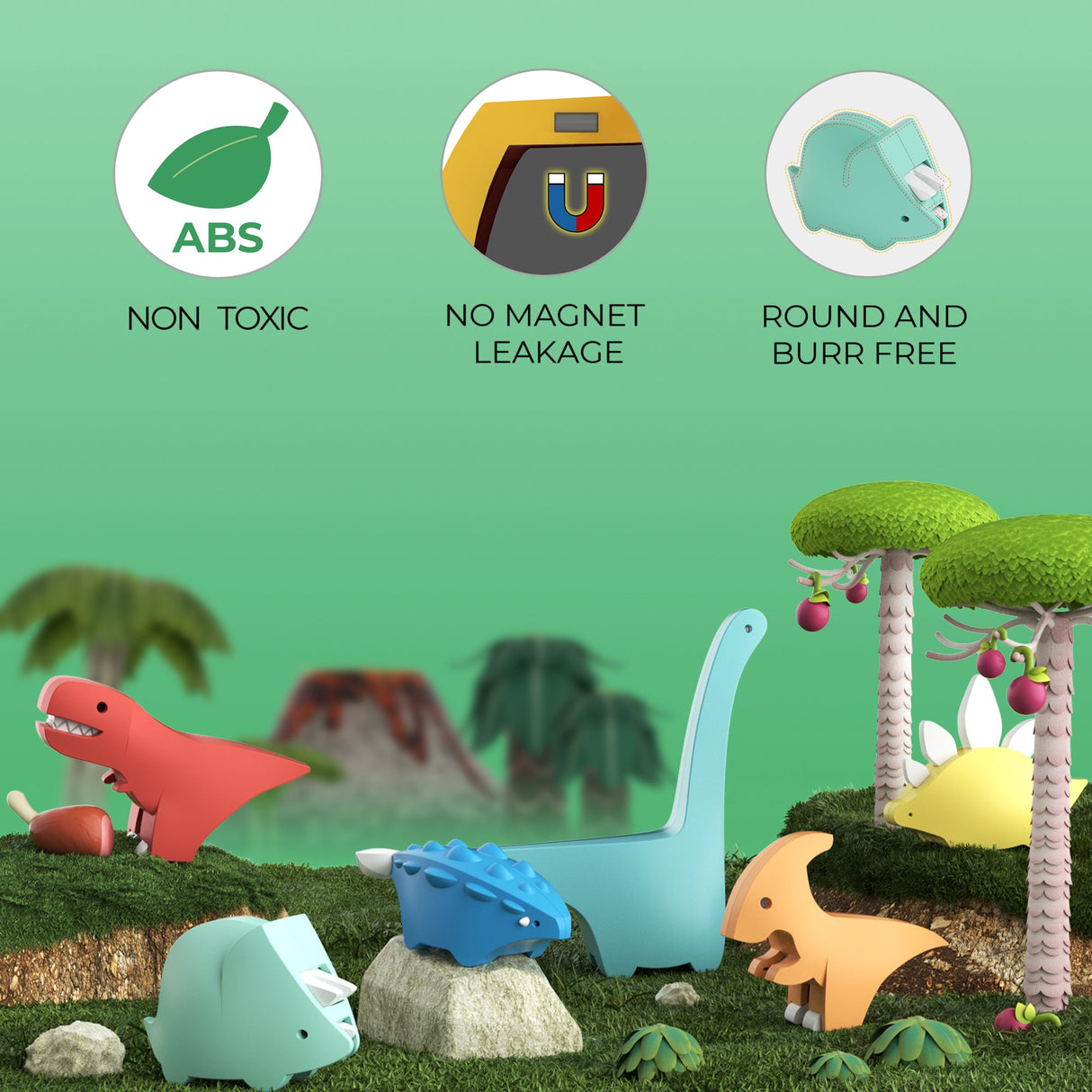 HALFTOYS - 3D Magnetic Toy "Ankylo" 3+ - Le CirQue Conceptstore