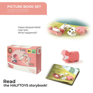 HALFTOYS - 3D Magnetic Toy "Hippo" 3+ - Le CirQue Conceptstore