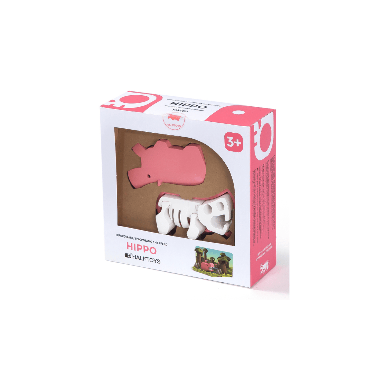 HALFTOYS - 3D Magnetic Toy "Hippo" 3+ - Le CirQue Conceptstore