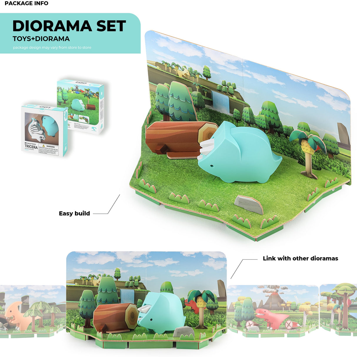 HALFTOYS - 3D Magnetic Toy "Tricera" 3+ - Le CirQue Conceptstore