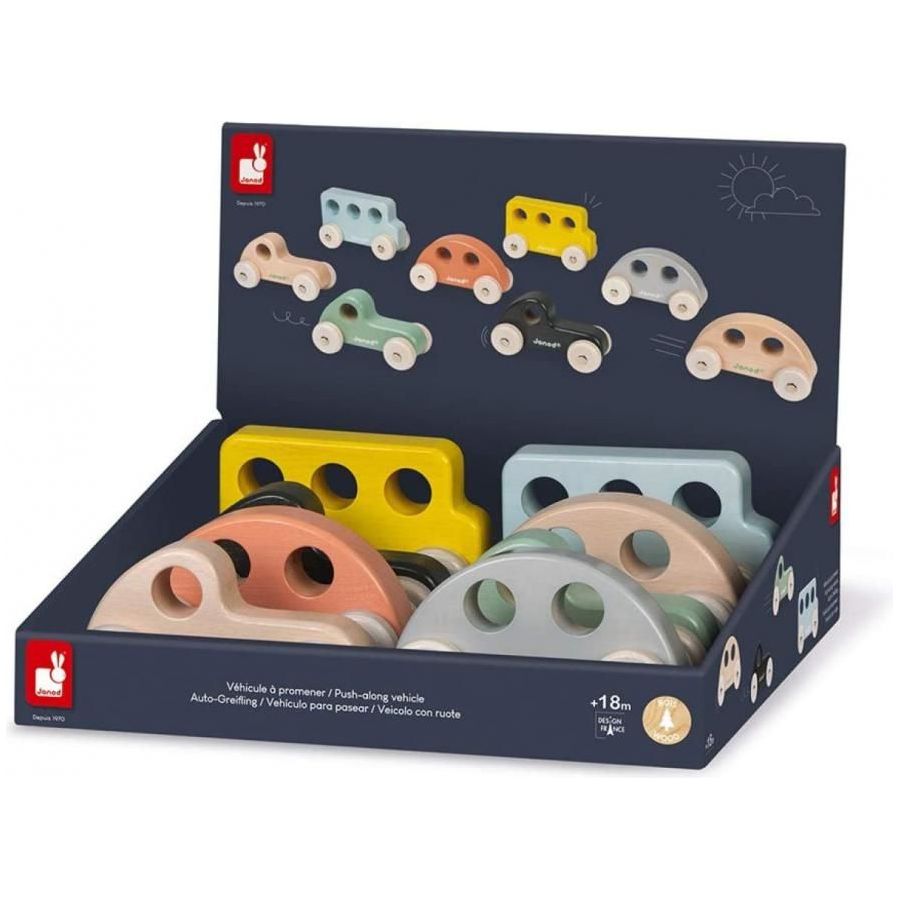 JANOD - Houten Auto "Sweet Cocoon" (per stuk) 18m+ - Le CirQue Conceptstore