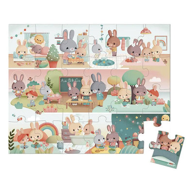 JANOD - Puzzel - Een goedgevulde dag (24stuks) 3+ - Le CirQue Kidsconceptstore 