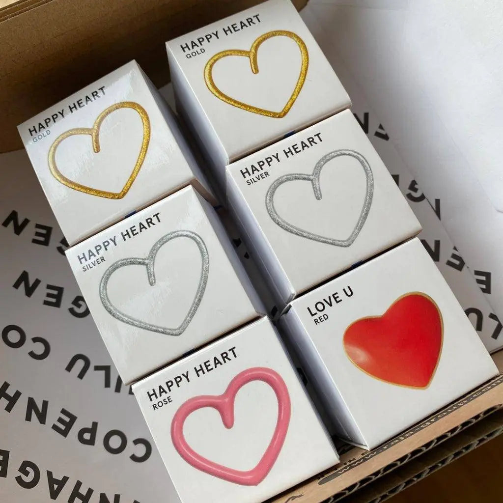LULU COPENHAGEN - Oorbellen - Enamel Heart Red (1stuks) - Le CirQue Kidsconceptstore 