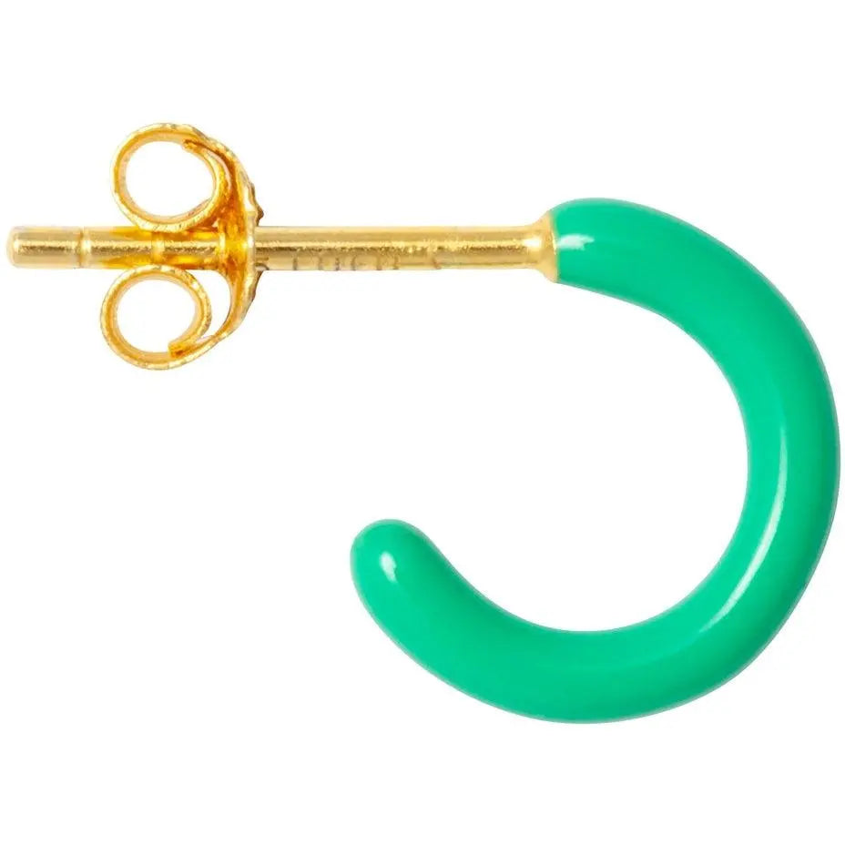 LULU COPENHAGEN - Oorbellen - Hoop Enamel Light Green (1stuk) - Le CirQue Kidsconceptstore 