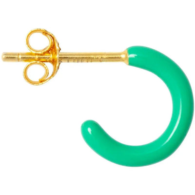 LULU COPENHAGEN - Oorbellen - Hoop Enamel Light Green (1stuk) - Le CirQue Kidsconceptstore 