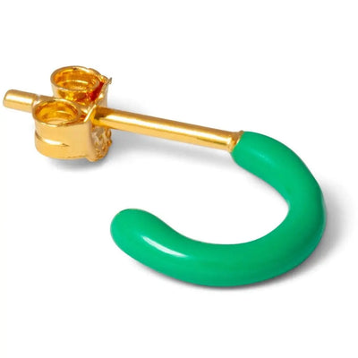 LULU COPENHAGEN - Oorbellen - Hoop Enamel Light Green (1stuk) - Le CirQue Kidsconceptstore 