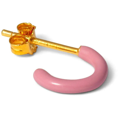 LULU COPENHAGEN - Oorbellen - Hoop Enamel Light Pink (1stuk) - Le CirQue Kidsconceptstore 