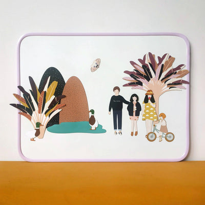 MA CABANE A REVES - Magnetisch schrijfbord - Lila - Le CirQue Kidsconceptstore 