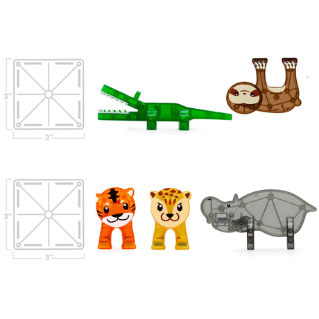 MAGNA TILES | Jungle Animals (25 stuks) - Le CirQue Conceptstore