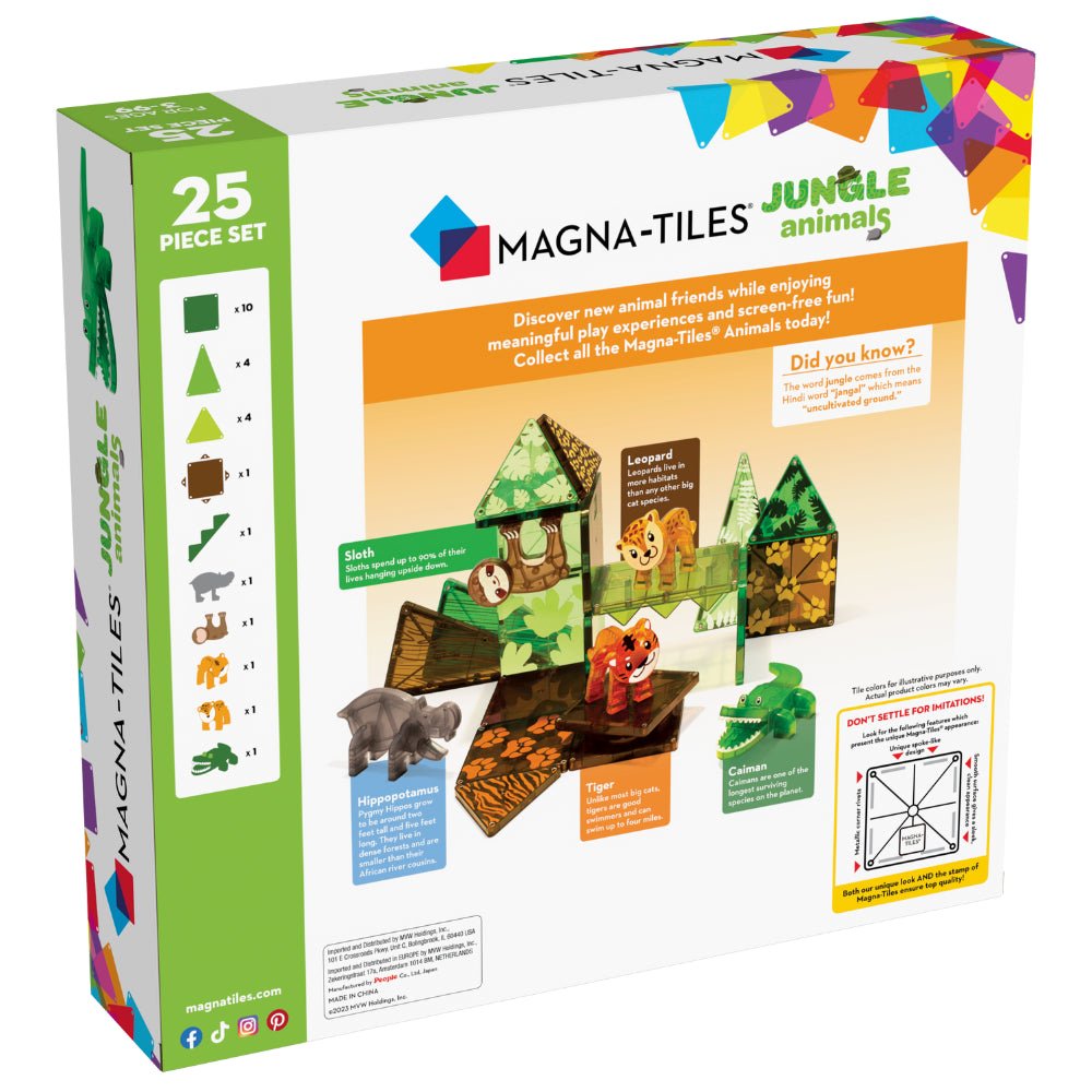 MAGNA TILES | Jungle Animals (25 stuks) - Le CirQue Conceptstore