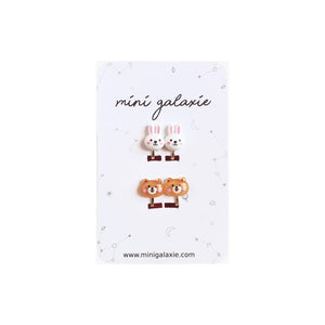 MINI GALAXIE | Oorbellen Met Clip | Konijn En Teddybeer - Le CirQue Conceptstore
