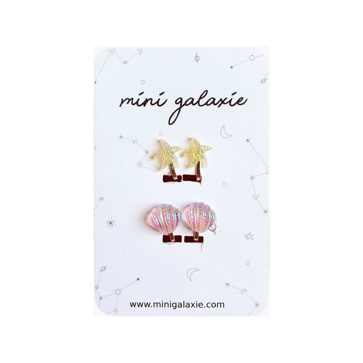 MINI GALAXIE | Oorbellen Met Clip | Ster En Schelp - Le CirQue Conceptstore