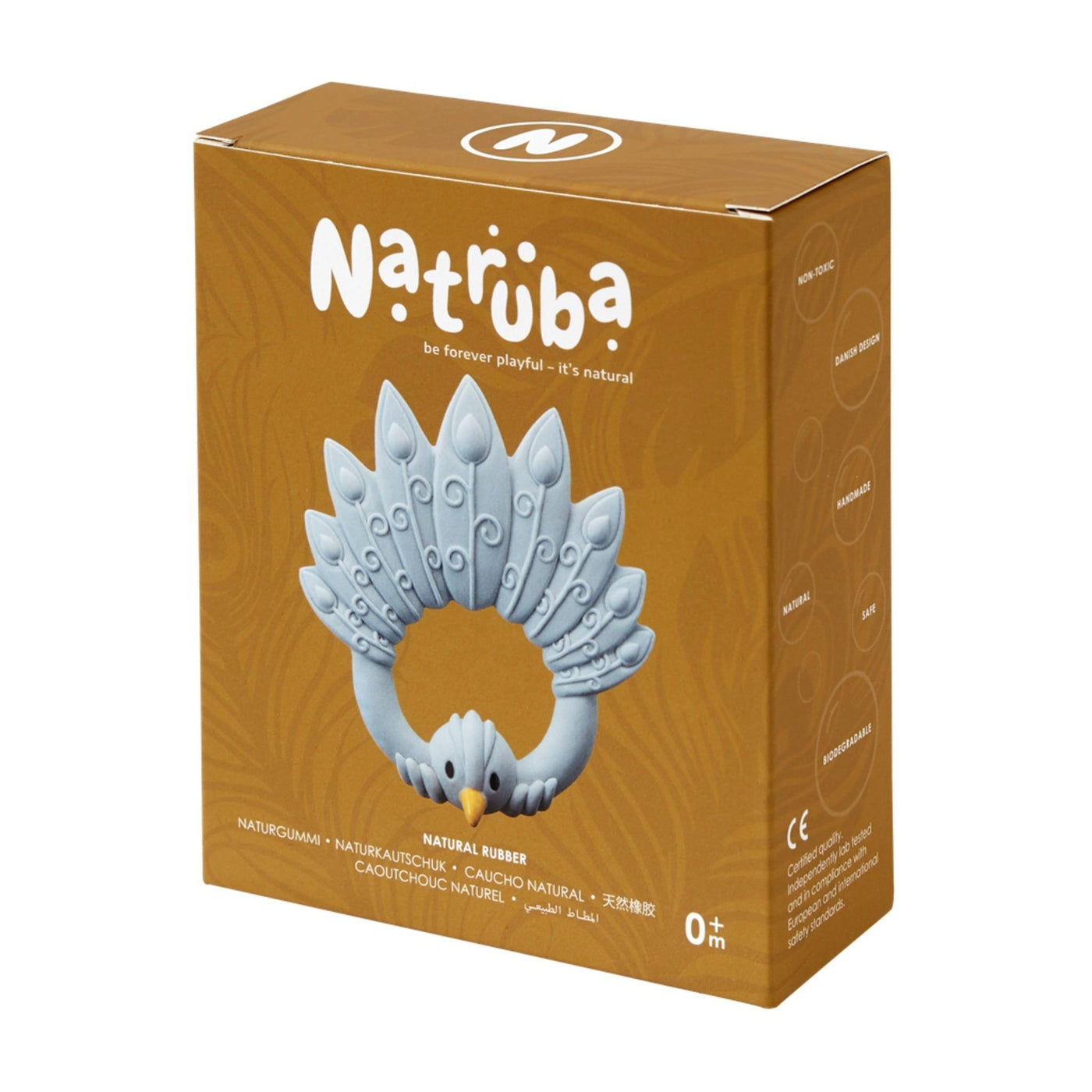 NATRUBA - Speel & Bijtring - Peacock Light Blue - Le CirQue Kidsconceptstore 