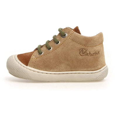 NATURINO - Cocoon Suede Bone Sand/Brown/Miliatire - Le CirQue Kidsconceptstore 