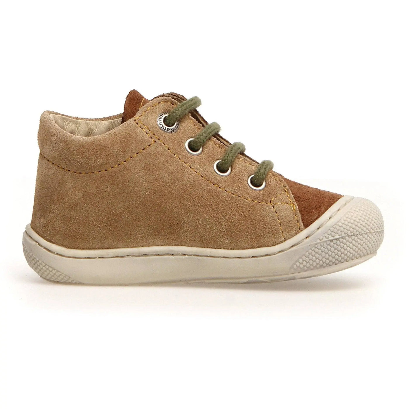NATURINO - Cocoon Suede Bone Sand/Brown/Miliatire - Le CirQue Kidsconceptstore 