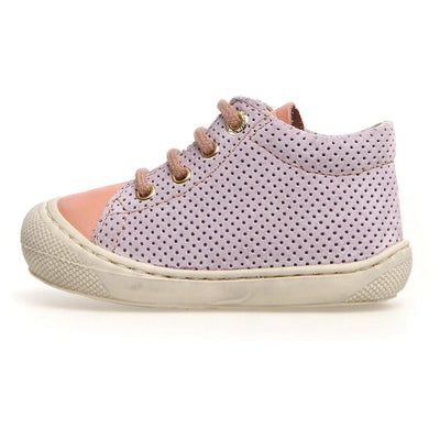 NATURINO - Cocoon Suede Perf. Lilac/Salmon/Rose - Le CirQue Kidsconceptstore 