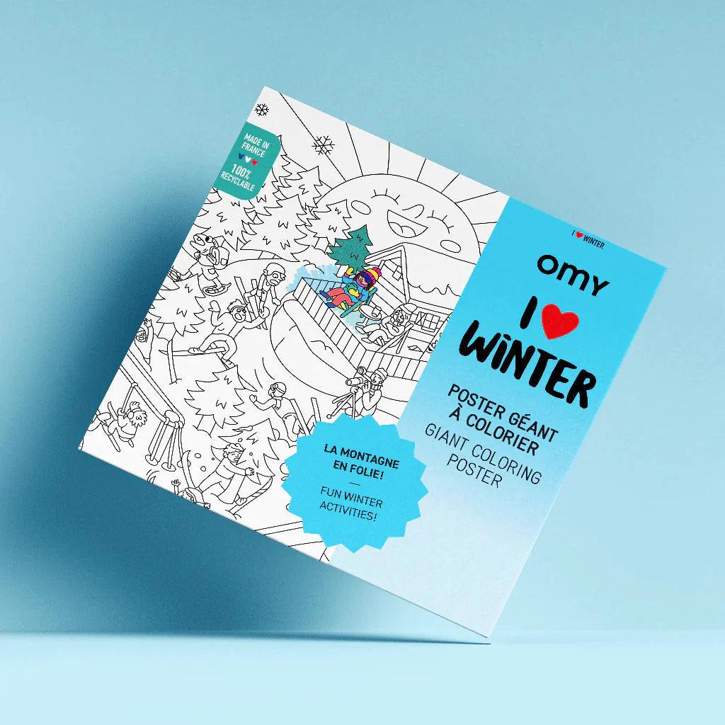 OMY - Kleurposter I ❤️ Winter (70 cm x 100 cm) 6+ - Le CirQue Kidsconceptstore 