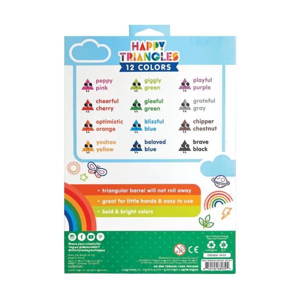 OOLY | Kleurpotloden | Happy Triangles Jumbo 3+ - Le CirQue Conceptstore