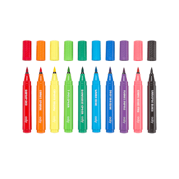 OOLY | Viltstiften | Big Bright Brush Markers 3+ - Le CirQue Conceptstore