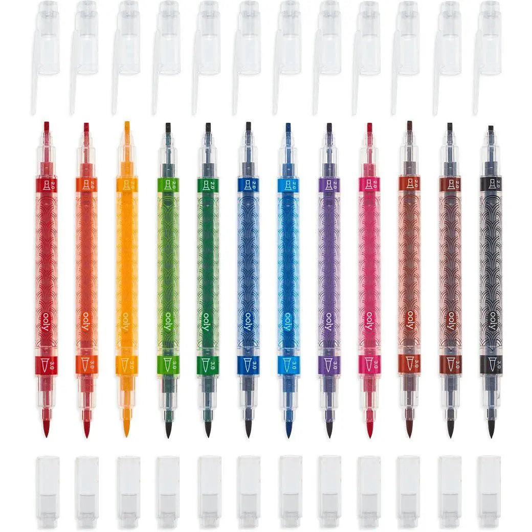 OOLY | Viltstiften | Calligraphy Duo Tip Markers - Le CirQue Conceptstore
