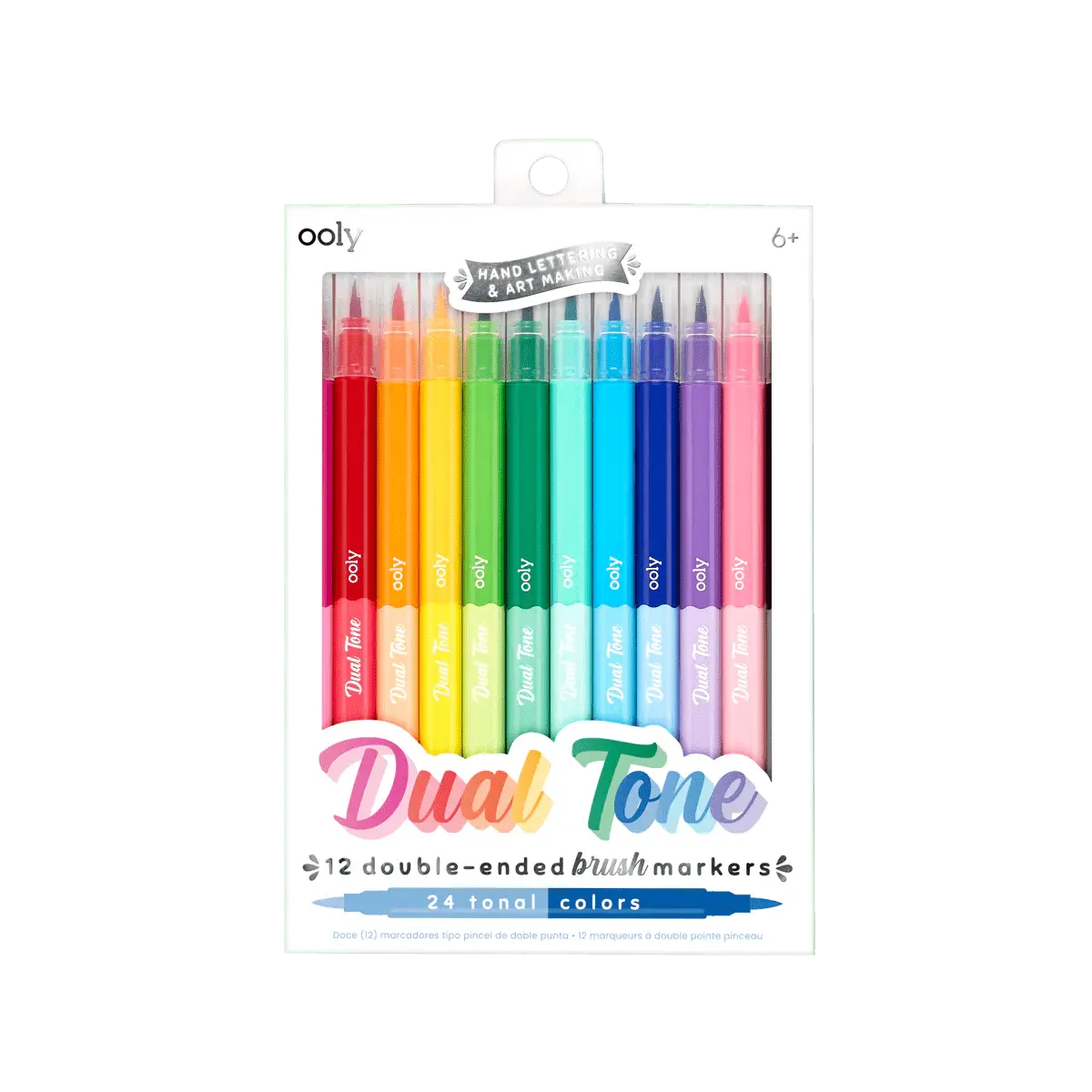 OOLY | Viltstiften | Dual Tone Double Ended Brush Marker 6+ - Le CirQue Conceptstore
