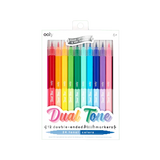OOLY | Viltstiften | Dual Tone Double Ended Brush Marker 6+ - Le CirQue Conceptstore