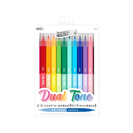 OOLY | Viltstiften | Dual Tone Double Ended Brush Marker 6+ - Le CirQue Conceptstore