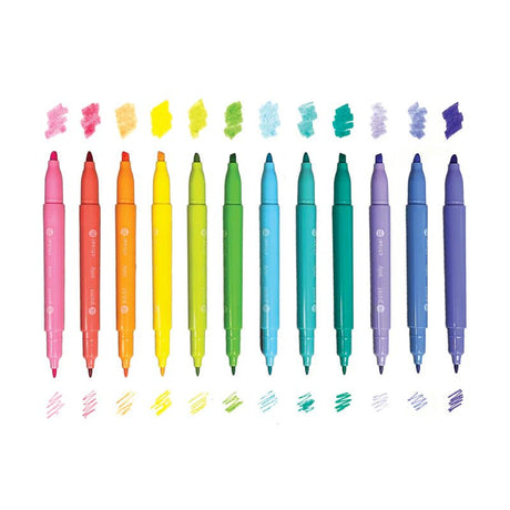 OOLY | Viltstiften | Pastel Hues Dual Tip Markers 6+ - Le CirQue Conceptstore