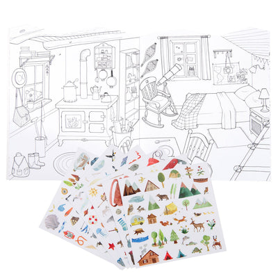 MOULIN ROTY - Kleur & Stickerboek "Le jardin du moulin" 6+ - Le CirQue Kidsconceptstore 