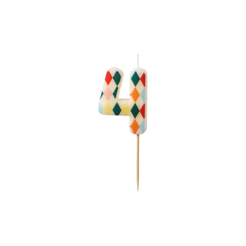 PARTY DECO | Verjaardagskaarsen | Cijfer 4 - Le CirQue Conceptstore