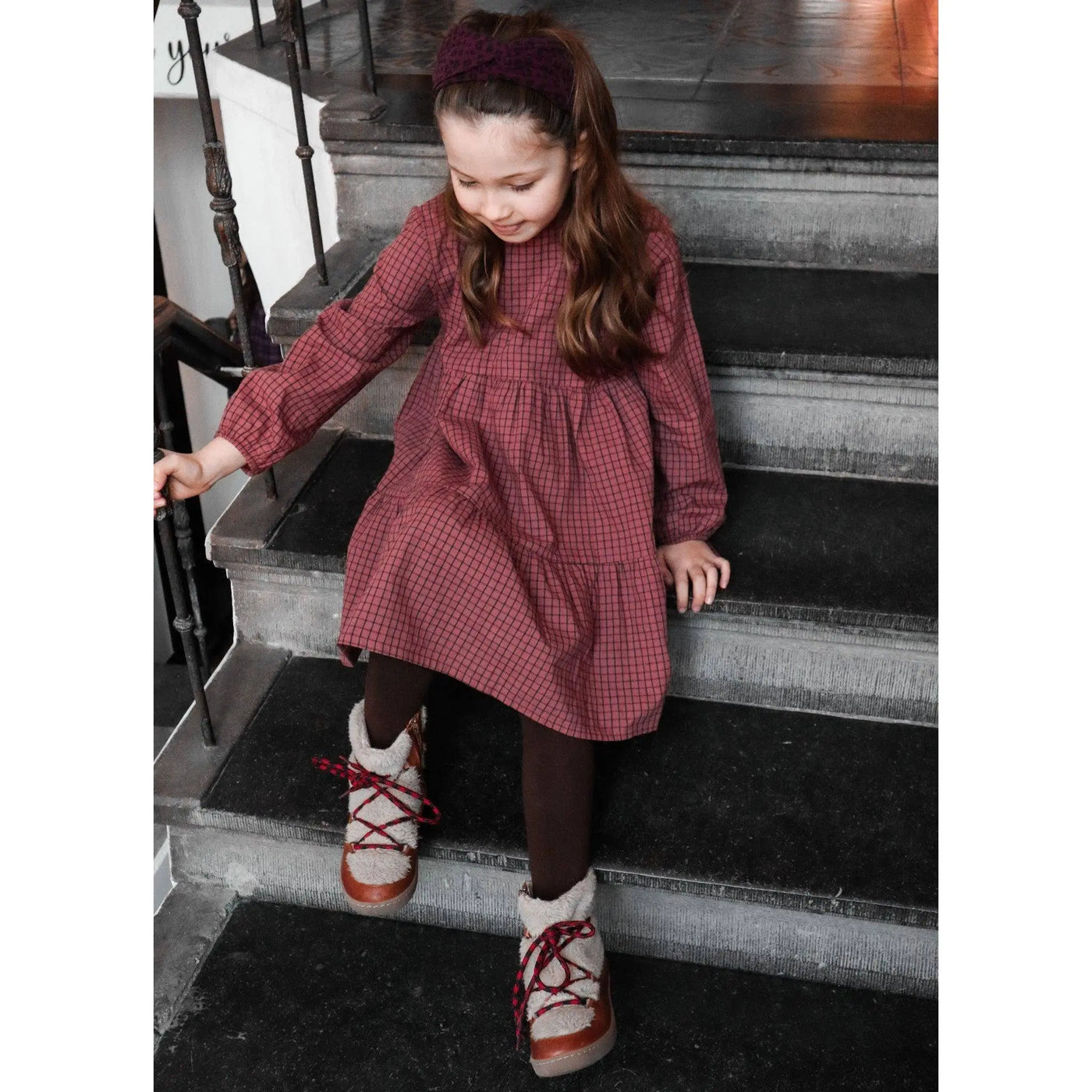 PETIT BLUSH - Dress - Check Button - Le CirQue Kidsconceptstore 