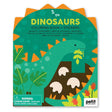PETIT COLLAGE - Kleurboek Met Stickers "Dino's" 4+ - Le CirQue Conceptstore
