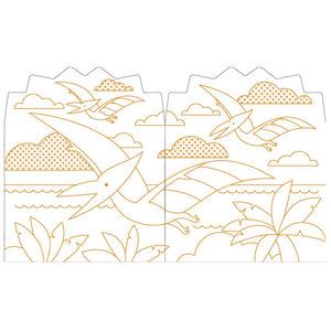 PETIT COLLAGE - Kleurboek Met Stickers "Dino's" 4+ - Le CirQue Conceptstore
