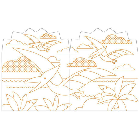 PETIT COLLAGE - Kleurboek Met Stickers "Dino's" 4+ - Le CirQue Conceptstore