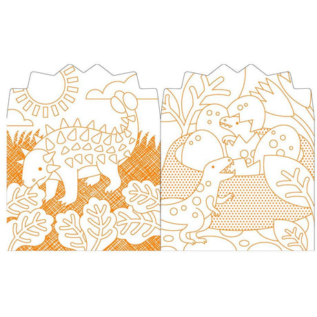 PETIT COLLAGE - Kleurboek Met Stickers "Dino's" 4+ - Le CirQue Conceptstore