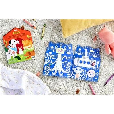 PETIT COLLAGE - Kleurboek Met Stickers "Pets" 4+ - Le CirQue Conceptstore