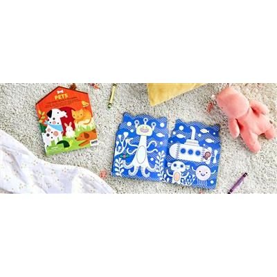 PETIT COLLAGE - Kleurboek Met Stickers "Pets" 4+ - Le CirQue Conceptstore