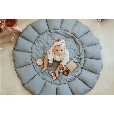 PLAY&GO  - Babyspeelmat - Bloom Organic Dusty Blue - Le CirQue Kidsconceptstore 