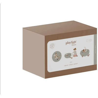 PLAY&GO  - Babyspeelmat - Bloom Organic Dusty Blue - Le CirQue Kidsconceptstore 