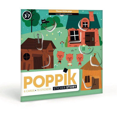 POPPIK - First Stickers "Three Little Bigs" 3+ - Le CirQue Kidsconceptstore 