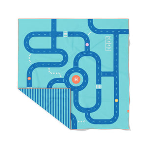 QUUT | 2 in 1 Strandlaken XL | On The Road | Blue - Le CirQue Conceptstore